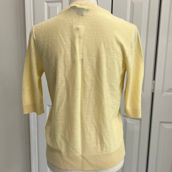 DKNY Lemon Silk with front bow tie 3/4 Sleeves - S NEW - Picture 5 of 12